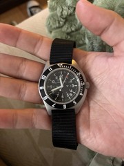 Marathon Navigator Quartz Military Watch Black Dial Nylon Strap 100m 41mm