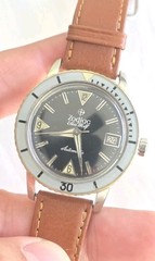 Vintage 1960’s ZODIAC Seawolf Bakelite Bezel Black Dial Automatic Men’s Watch