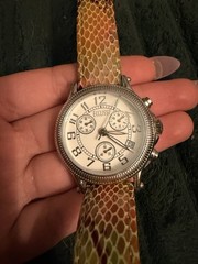 Ecclissi 23945 Sterling Silver Quartz Watch White Dial Date 38mm