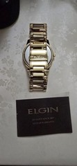 Elgin Men’s Gold-Tone 295 Crystals Black Dial Watch – FG160030G