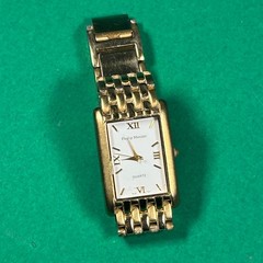 Philip Mercier Rectangular Case Gold Tone Watch Working Good Condition