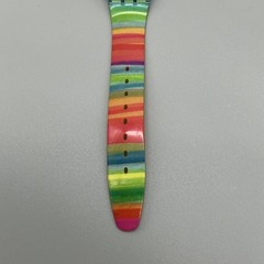 Swatch Color The Sky Men Watch 34mm Rainbow Dial Swiss GS124 New Battery