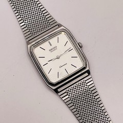 Vintage SEIKO Chronos Quartz 9021-5130 Square White Dial Men’s Watch New Battery
