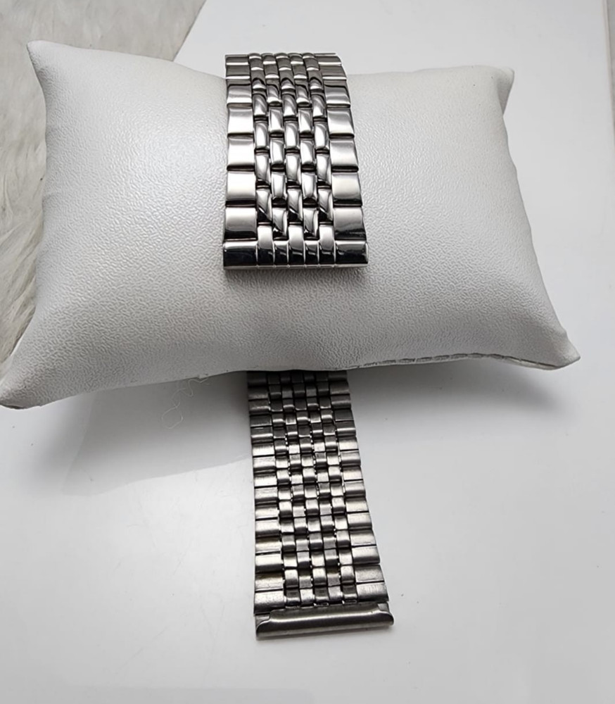 20mm Silver Jubilee Stainless Steel Watch Band Bracelet Fold ver Clasp Replace