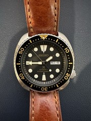 Seiko Prospex SRP775 Gilt Turtle Automatic Diver 200m Watch 4R36 – Leather Strap