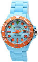 Invicta Grand Diver Playa Men’s 42mm Light Blue & Orange Aqua-Plated Watch 49484