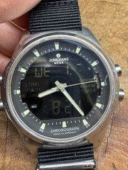 Vintage Junghans Mega Chronograph Radio Controlled Alarm Timer Watch Germany 44m