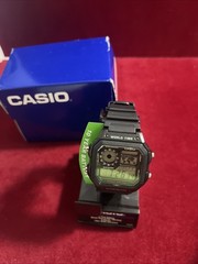 Casio AE1200WH-1AV, Men’s Chronograph Watch, 100 Meter WR, Black Resin, Date,NEW