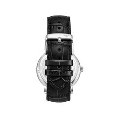 Stuhrling Original 899 03 Duet Day/ Night Black Leather Strap Watch