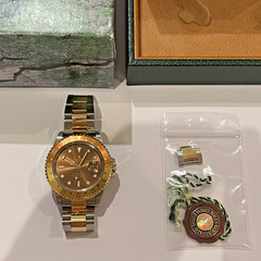 ROLEX GMT-Master II 16713 Root Beer Steel Yellow Gold 2002 with box