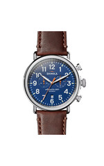 New Shinola The Runwell Chrono Blue Dial Leather Strap Men’s Watch S0110000047