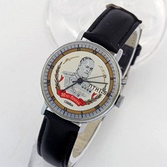 1990’s RARE SLAVA 2414 50 years end of World War 2 Marshal Zhukov wristwatch