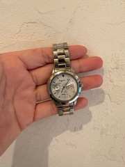 agnes b. Silver Stainless Steel Multifunction Watch V33J-0010