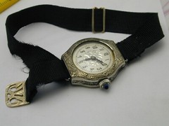 CYLINDER VINTAGE 1915 LADIES WRIST WATCH 14K GOLD FILLED CASE AND 14K CLASP