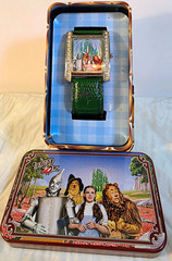 Wizard of Oz Women’s Quartz Analog Rectangle Watch Green Strap w/ Tin Box