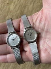 2 new EKO Thin Silver Soft Mesh band Watches (the Buyer gets 2 Watches) USA