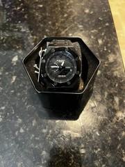 New Casio G-Shock GA2100 BLACKOUT Custom MOD All Black Color Stainless Steel