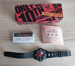 Rare ONE PIECE 10th Anniversary ALBA SEIKO Watch Jump Festa 2008 Unused Japan