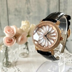 Datura × Anne Coquine Round Watch Rare Used From Japan Check description