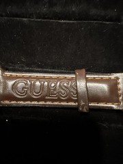 1995 Goldtone And Leather Guess Watch WORKING **Broken Handle (Lot# 699)