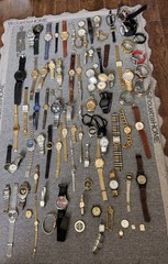 90+ Vintage Watch Lot Repair Parts Crafting Estate Mixed Job Lot As-Is Repair
