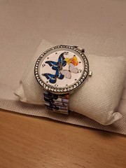 Stada Austrian Crystal Japanese Movement Butterfly Pattern Stretch Bracelet