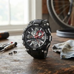Men’s Stylish Analog-Digital Chronograph Watch – Water Resistant, 330ft Depth