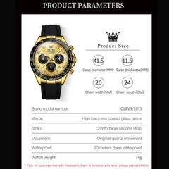 OLEVS Fashionable Men’s Watches Business XQYJP-S-G2875JD-GG