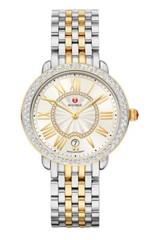 Michele Serein Mid Diamond Dial & Bezel Gold Two-Tone Ladies watch MWW21B000138