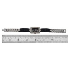 Austrian Crystal STRADA Watch Womens Chroma Silvertone SPLASH WATER RESISTANT