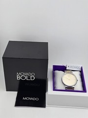 $795 MSRP | Movado Bold Horizon Taupe Dial Two Tone Men’s Watch – 3601075