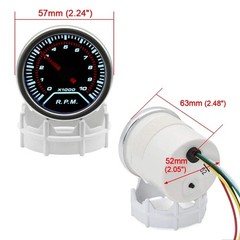 52mm Racing Gauge 12V LED Smoke Len -1~0~2 BAR Turbo Boost Water Temperature Oil