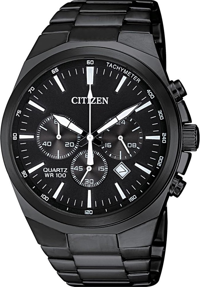 Citizen AN8175-55E Men’s Stainless Steel Black IP Black Dial Chronograph Watch