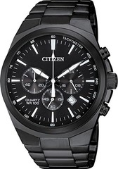 Citizen AN8175-55E Men’s Stainless Steel Black IP Black Dial Chronograph Watch