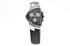 ▶️ HAMILTON Ventura H244121 Quartz Chronograph Black Dial Men’s Watch Swiss Made