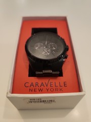 Caravelle New York 45B122 Men’s Black Stainless Steel Chronograph Watch – Never