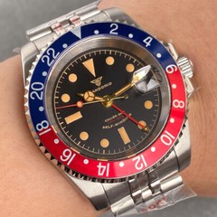 Tandorio New 40mm Diver GMT Collections 20ATM Sapphire NH34A Automatic Men Watch