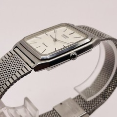 Vintage SEIKO Chronos Quartz 9021-5130 Square White Dial Men’s Watch New Battery