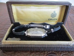 Vintage Gruen Ladies Art Deco Watch 15J, 4 adj 14K GF w/ Original Box 1920s-30s