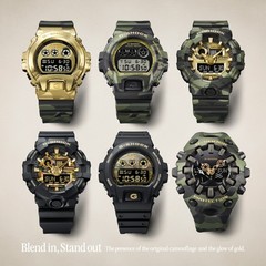 Casio G-Shock GA-V01CMG-3AJF BOLD CAMO AND GOLD Black Dial 58.2mm Watch