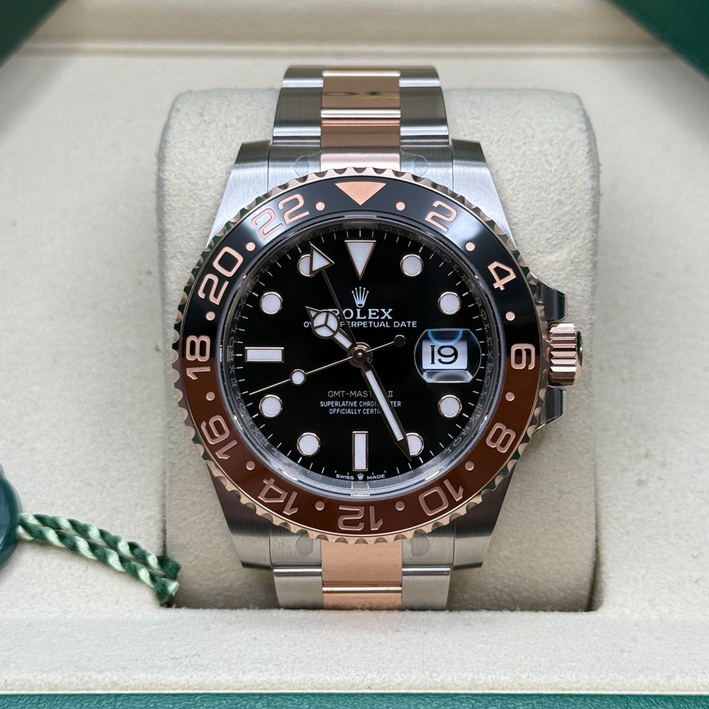 Rolex GMT-Master II NEW 2025 Rootbeer Two Tone Rose Gold Ceramic Bezel Oyster