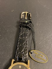 Unbranded Watch Unisex Genuine Diamond All Black Gold Tone New Battery