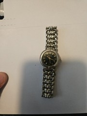 Vintage Capezio Ladies Quartz Watch With Black Dial With Gold Roman Numerals