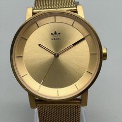 adidas Originals District M1 Watch Mens Watch 40mm Gold Tone Mesh New Battery