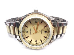 Empori Di Milano 3773M 2-Tone WR Unidirectional Rotating Bezel Watch -AS IS-