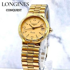 Longines Conquest Ladies Quartz Gold Plated Bracelet wrist 14.0cm/5.5in
