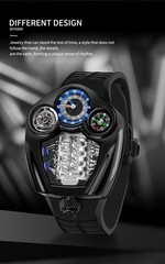 Pindu Design New Engine Series Quartz Watch Men Top-luxurious Stainless Steel