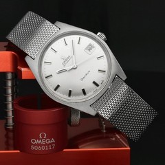 1969 Omega Geneva ref. 166.041 Cal. 565 Omega Serviced Original Mesh Bracelet