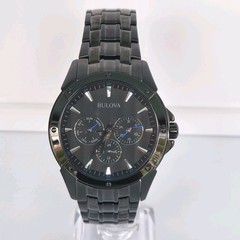 Bulova 98C121 Multifunction Men’s Watch All Black Stainless Steel 43mm
