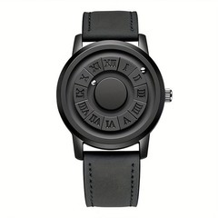 Men Watch Quartz Scrolling Bead Magne 3ATM Waterproof Sport Boy Wristwatch Gift